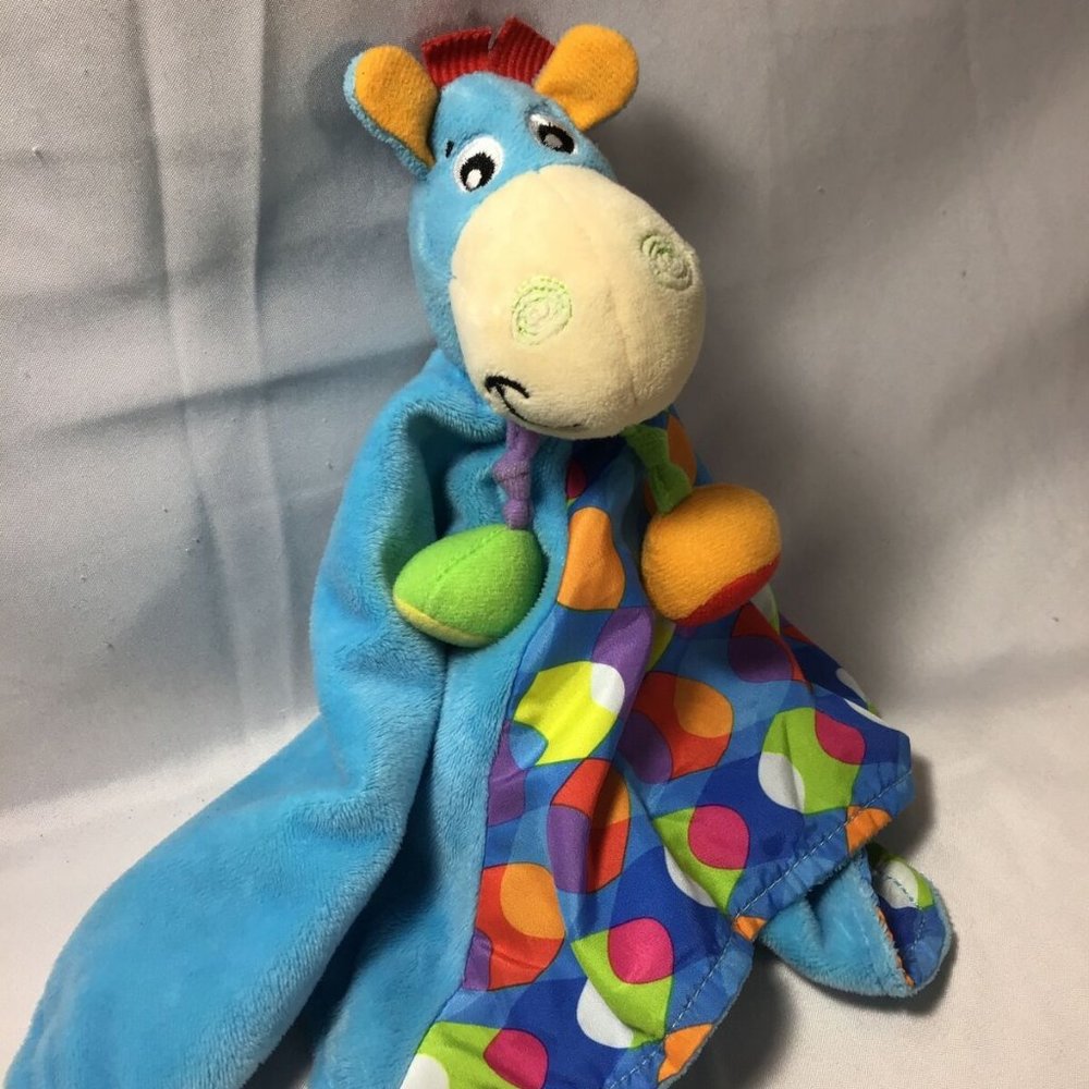 Horse PLAYGRO Clip Clop Blue Lovey Security Blanke
